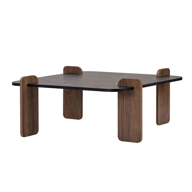 Sofabord Nordure Marais (90 x 35 x 90 cm) Lotus valnøtt