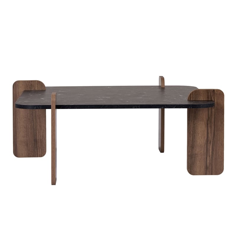 Sofabord Nordure Marais (90 x 35 x 90 cm) Lotus valnøtt - Møbler - Bord - Sofabord & salongbord