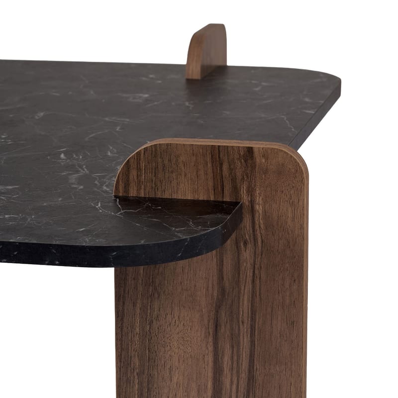 Sofabord Nordure Marais (90 x 35 x 90 cm) Lotus valnøtt - Møbler - Bord - Sofabord & salongbord