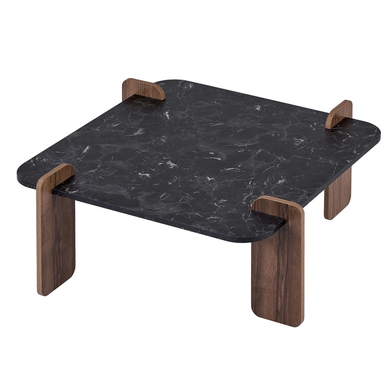 Sofabord Nordure Marais (90 x 35 x 90 cm) Lotus valnøtt - Møbler - Bord - Sofabord & salongbord