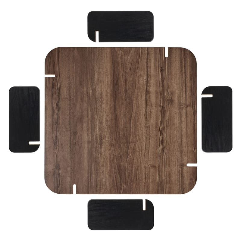 Sofabord Nordure Marais (90 x 35 x 90 cm) Valnøttre svart - Møbler - Bord - Sofabord & salongbord
