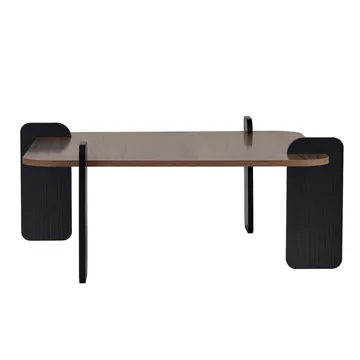 Sofabord Nordure Marais (90 x 35 x 90 cm) Valnøttre svart - Møbler - Bord - Sofabord & salongbord