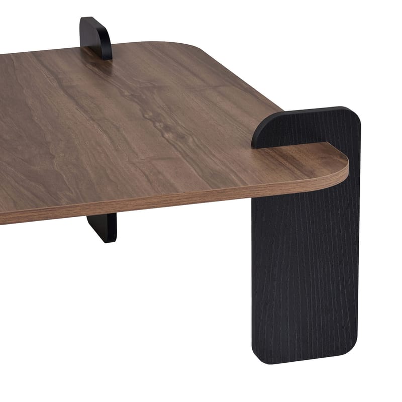 Sofabord Nordure Marais (90 x 35 x 90 cm) Valnøttre svart - Møbler - Bord - Sofabord & salongbord