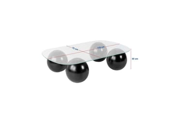 Sofabord Nordure Maroulburg Sofabord 118 cm Hvit,Brun - Møbler - Bord - Sofabord & salongbord
