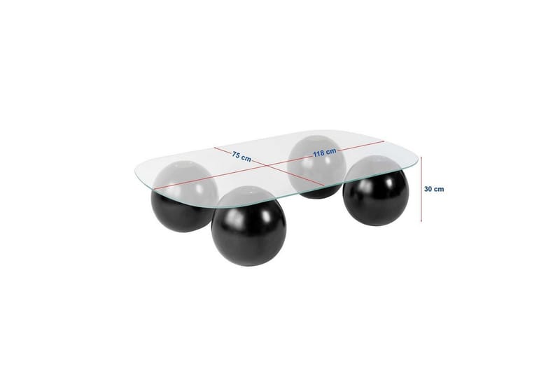 Sofabord Nordure Maroulburg Sofabord 118 cm Hvit,Brun - Møbler - Bord - Sofabord & salongbord