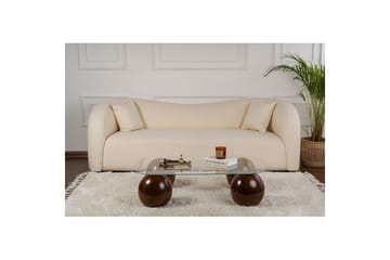 Sofabord Nordure Maroulburg Sofabord 118 cm Hvit,Brun - Møbler - Bord - Sofabord & salongbord