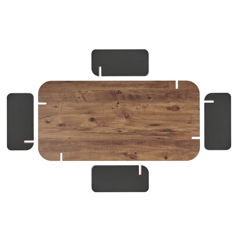 Sofabord Nordure Renard (120 x 35 x 60 cm) Atlantisk furu antrasitt - Atlantisk furu og antrasitt - Møbler - Bord - Sofabord & salongbord