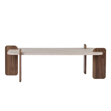 Sofabord Nordure Renard (120 x 35 x 60 cm) Travertin valnøtt - Møbler - Bord - Sofabord & salongbord