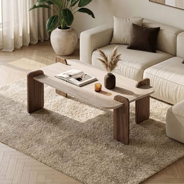 Sofabord Nordure Renard (120 x 35 x 60 cm) Travertin valnøtt - Møbler - Bord - Sofabord & salongbord