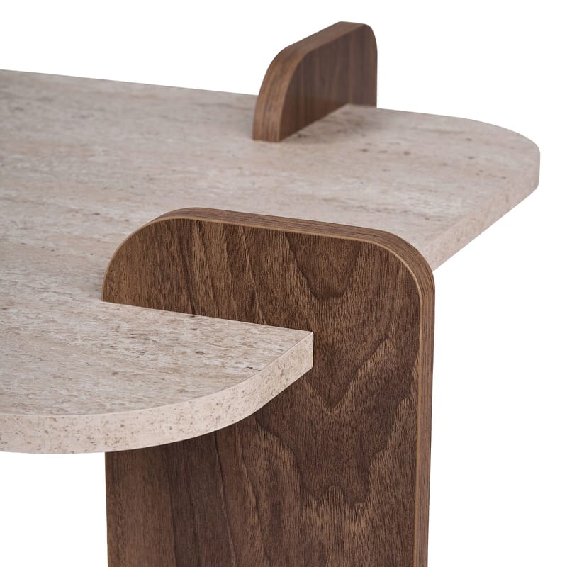 Sofabord Nordure Renard (120 x 35 x 60 cm) Travertin valnøtt - Møbler - Bord - Sofabord & salongbord