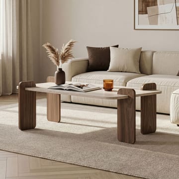 Sofabord Nordure Renard (120 x 35 x 60 cm) Travertin valnøtt - Møbler - Bord - Sofabord & salongbord