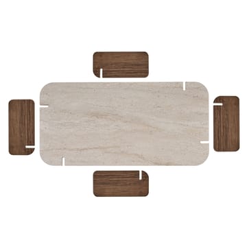 Sofabord Nordure Renard (120 x 35 x 60 cm) Travertin valnøtt - Møbler - Bord - Sofabord & salongbord