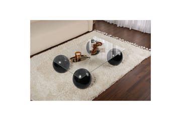 Sofabord Nordure Salongbord Koushik Svart / Transparent Svart - Møbler - Bord - Sofabord & salongbord