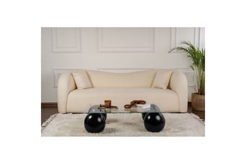 Sofabord Nordure Salongbord Koushik Svart / Transparent Svart - Møbler - Bord - Sofabord & salongbord