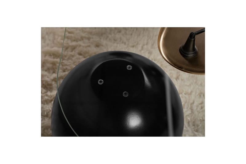 Sofabord Nordure Sofabord Maroulburg Svart / Transparent Svart,hvit - Møbler - Bord - Sofabord & salongbord