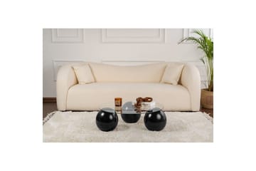 Sofabord Nordure Sofabord Sibas Svart / Transparent Svart, sølv - Møbler - Bord - Sofabord & salongbord