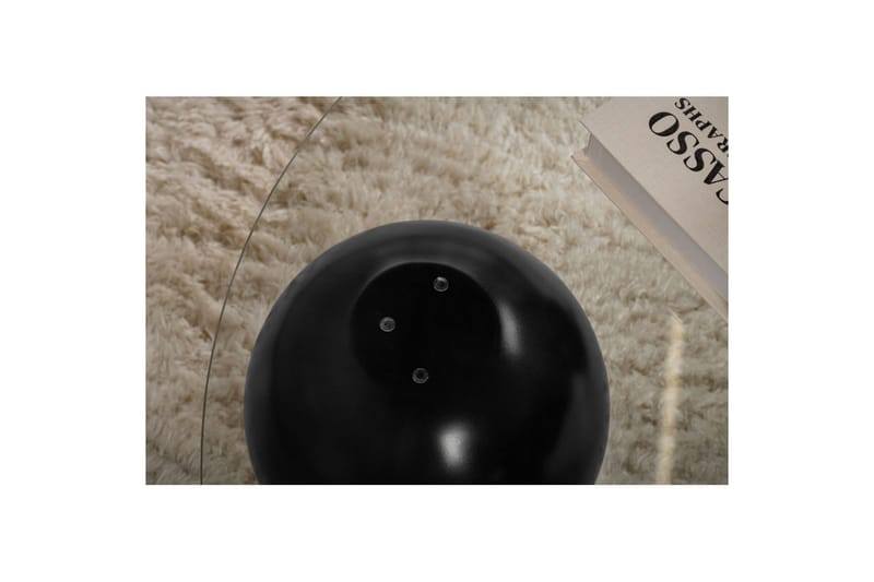 Sofabord Nordure Sofabord Sibas Svart / Transparent Svart, sølv - Møbler - Bord - Sofabord & salongbord