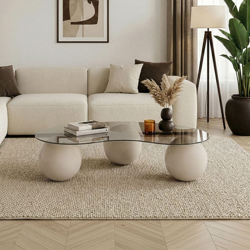 Sofabord Nordure Sphere (120 x 30 x 70 cm) Kashmir grå - Møbler - Bord - Sofabord & salongbord