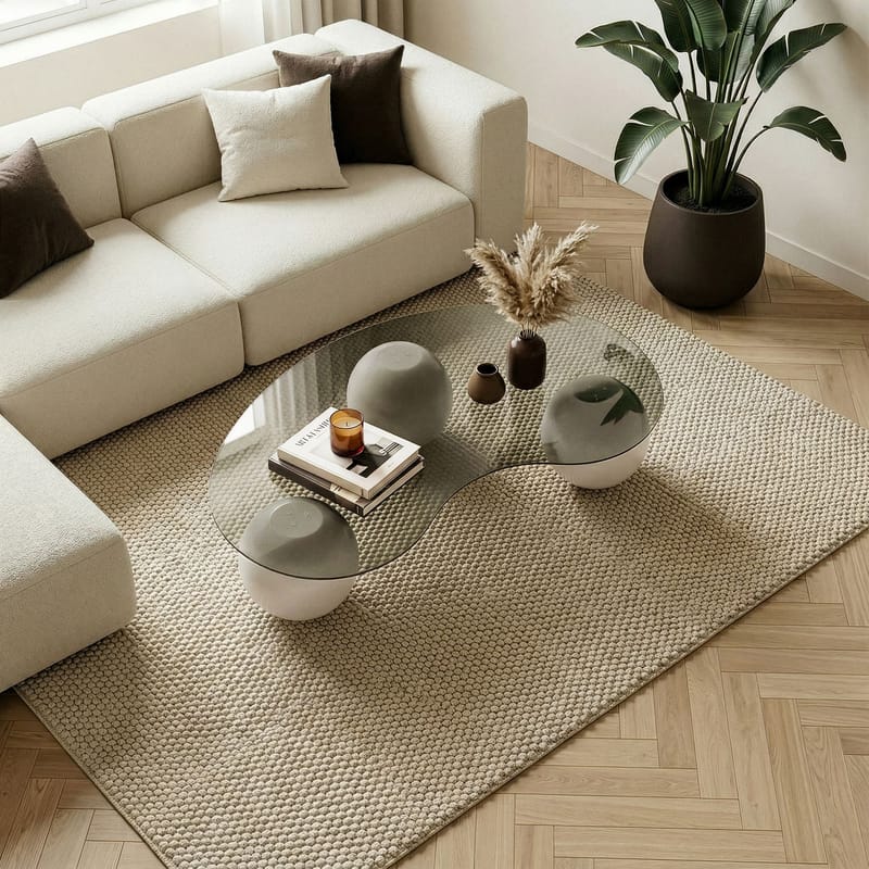 Sofabord Nordure Sphere (120 x 30 x 70 cm) Kashmir grå - Møbler - Bord - Sofabord & salongbord