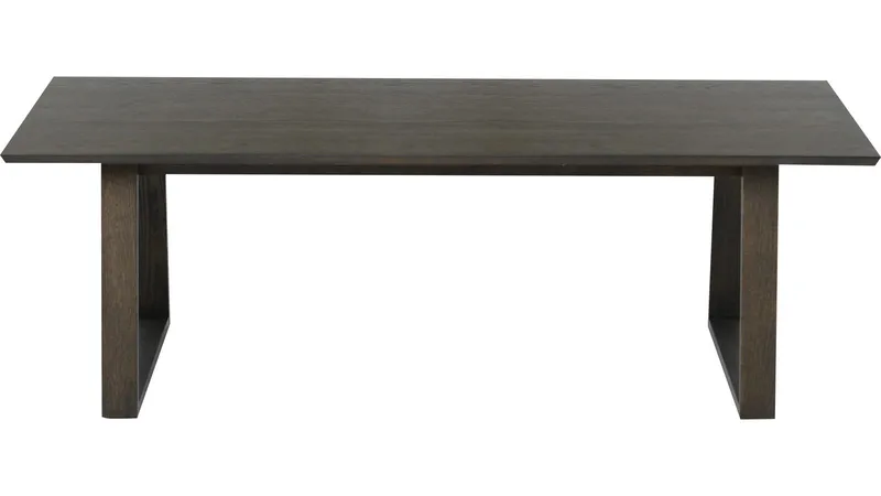 Sofabord Norvik 140 cm - Brunlakkert eikefinér med hvitpigmentert finish - Møbler - Bord - Sofabord & salongbord