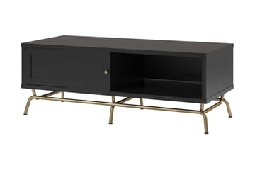 Nova Sofabord 122 cm med Oppbevaring Svart - Møbler - Bord - Sofabord & salongbord - Sofabord med oppbevaring