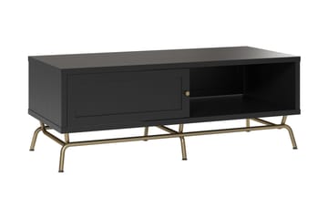 Nova Sofabord 122 cm med Oppbevaring Svart - Møbler - Bord - Sofabord & salongbord - Sofabord med oppbevaring