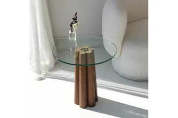 Sofabord Novera Valnøtt / Transparent - Valnøtt / Transparent - Møbler - Bord - Sofabord & salongbord