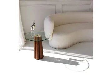 Sofabord Novera Valnøtt / Transparent - Valnøtt / Transparent - Møbler - Bord - Sofabord & salongbord