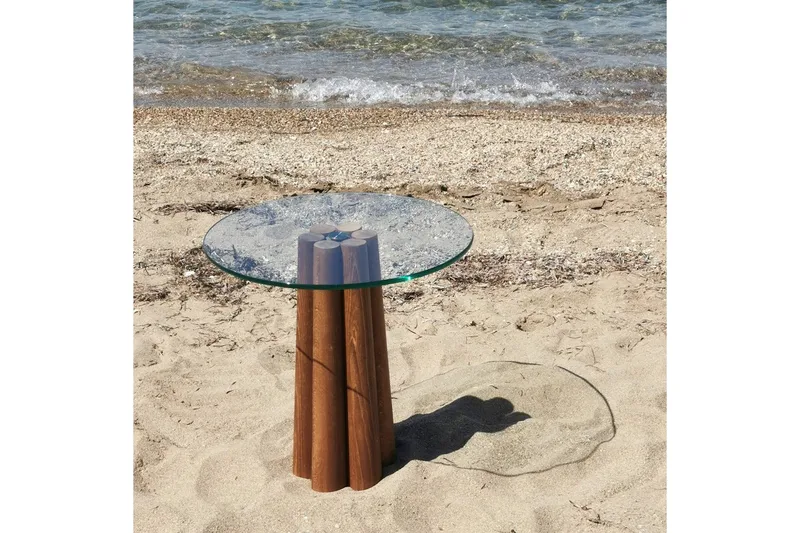 Sofabord Novera Valnøtt / Transparent - Valnøtt / Transparent - Møbler - Bord - Sofabord & salongbord