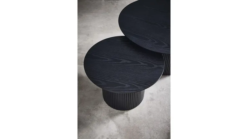 Sofabord Odmark Svartlakkert Ask 60 cm - Svartlakkert ask - Møbler - Bord - Sofabord & salongbord