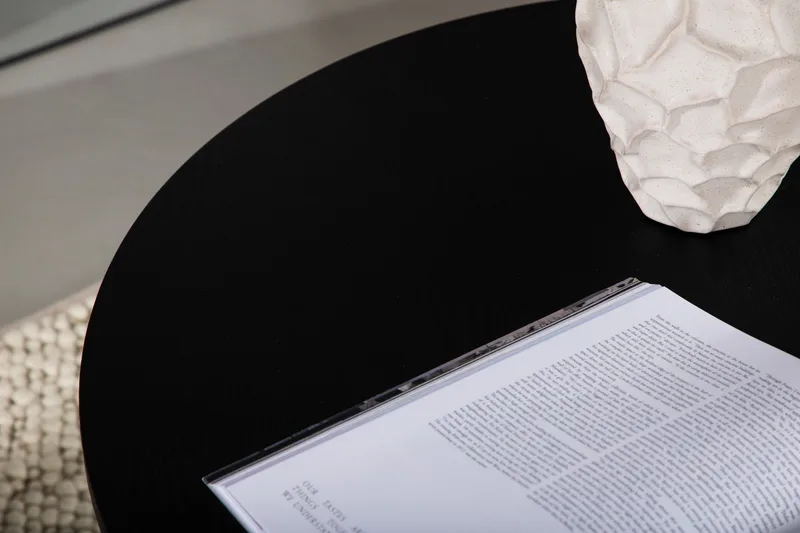 Olivia Sofabord 80 cm Rundt - Sort - Møbler - Bord - Sofabord & salongbord