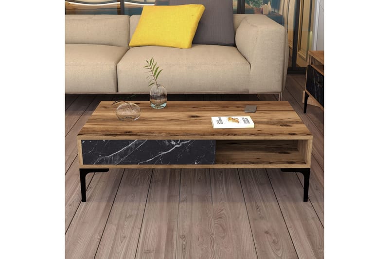 Opperin Sofabord 105x32,6x105 cm - Brun - Møbler - Bord - Sofabord & salongbord