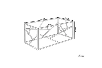 Orland Sofabord 100 cm - Glass/Gull - Møbler - Bord - Sofabord & salongbord