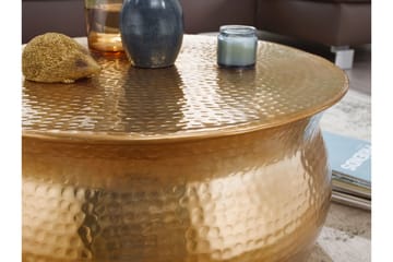 Osagie Sofabord 60 cm Rundt - Gull - Møbler - Bord - Sofabord & salongbord