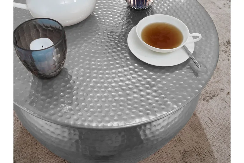 Osagie Sofabord 60 cm Rundt - Silver - Møbler - Bord - Sofabord & salongbord