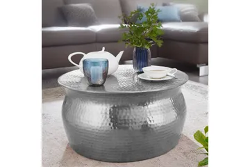 Osagie Sofabord 60 cm Rundt - Silver - Møbler - Bord - Sofabord & salongbord