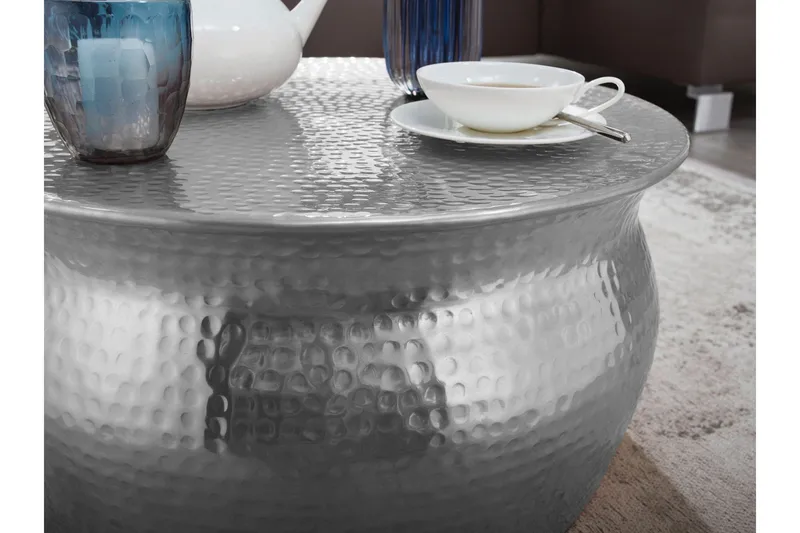 Osagie Sofabord 60 cm Rundt - Silver - Møbler - Bord - Sofabord & salongbord