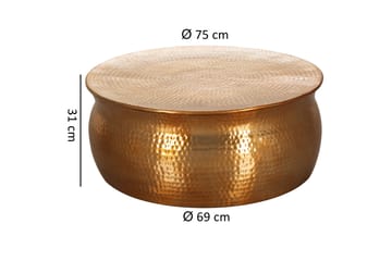 Osagie Sofabord 75 cm Rundt - Kobber - Møbler - Bord - Sofabord & salongbord