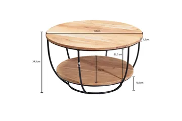 Oshry Sofabord 60 cm - Brun - Møbler - Bord - Sofabord & salongbord