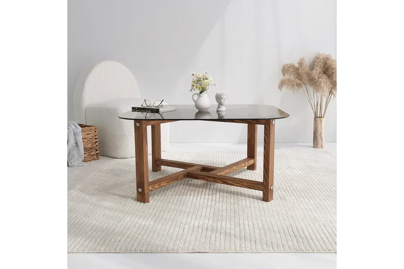 Ostwerwal Sofabord 80 cm Rundt - Natur - Møbler - Bord - Sofabord & salongbord