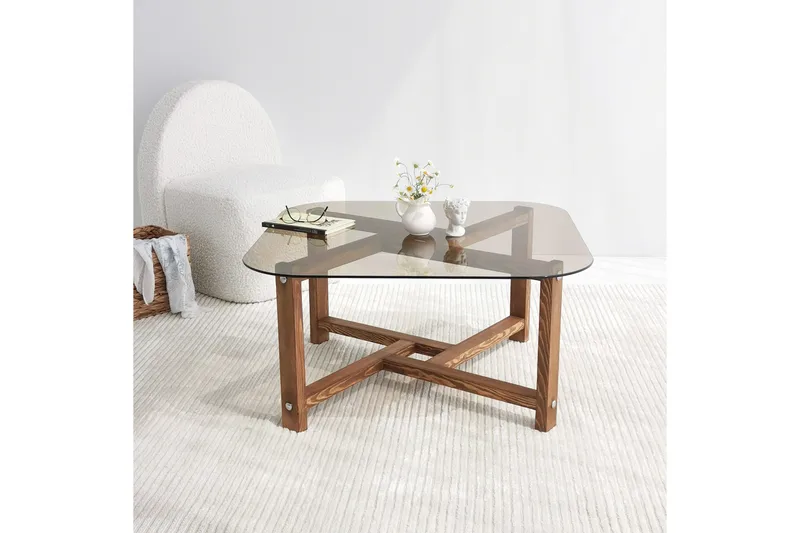 Ostwerwal Sofabord 80 cm Rundt - Natur - Møbler - Bord - Sofabord & salongbord