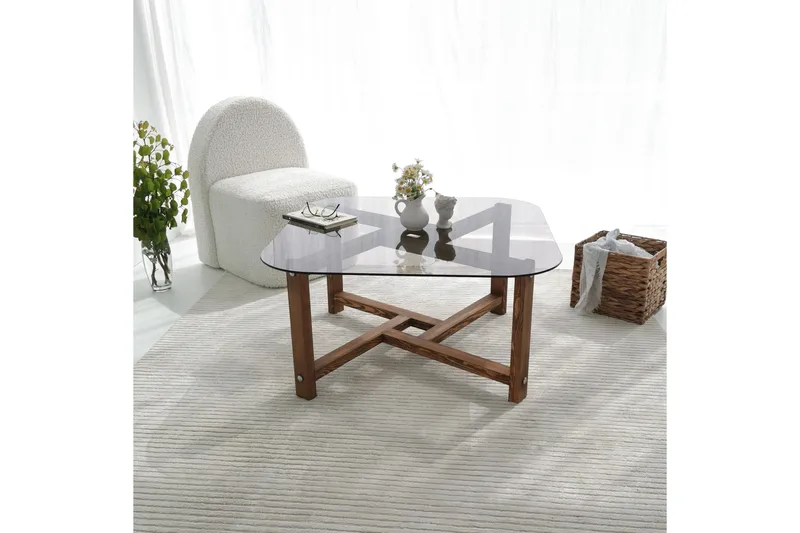 Ostwerwal Sofabord 80 cm Rundt - Natur - Møbler - Bord - Sofabord & salongbord