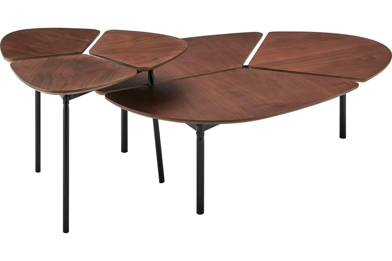 Otteskruv Settbord 120 cm - Mørkebrun/Svart - Møbler - Bord - Sofabord & salongbord