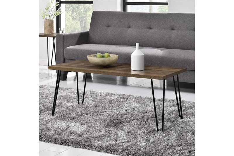 Owen Sofabord 107 cm Valnøttsbrun/Svart - Dorel Home - Møbler - Bord - Sofabord & salongbord