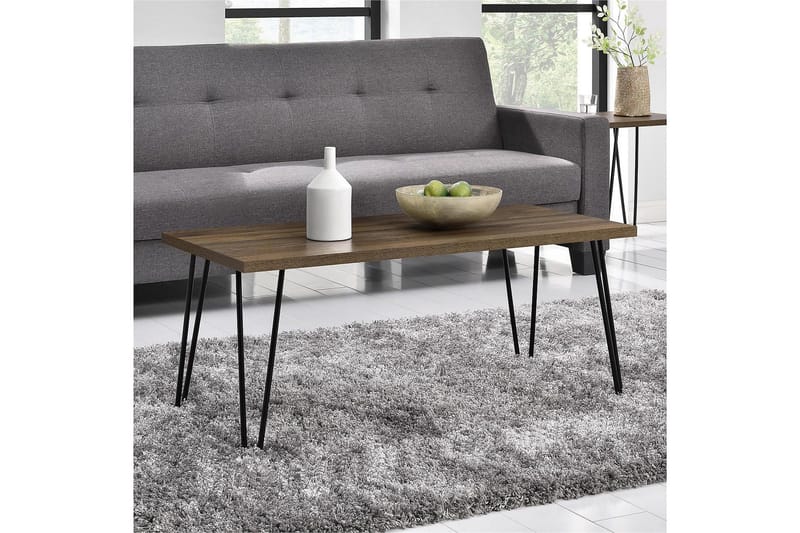 Owen Sofabord 107 cm Valnøttsbrun/Svart - Dorel Home - Møbler - Bord - Sofabord & salongbord
