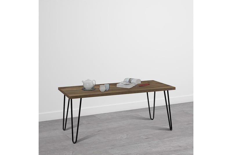 Owen Sofabord 107 cm Valnøttsbrun/Svart - Dorel Home - Møbler - Bord - Sofabord & salongbord