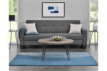 Owen Sofabord 90 cm Ovalt Rundt Grå/Svart - Dorel Home - Møbler - Bord - Sofabord & salongbord