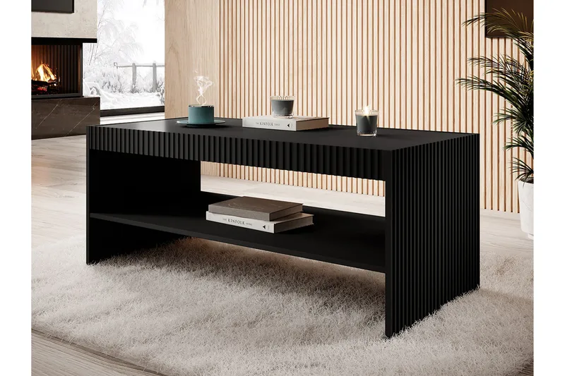 Pafos Sofabord Rektangulært Svart - Møbler - Bord - Sofabord & salongbord - Sofabord med oppbevaring