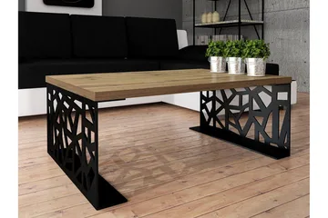 Palesia Sofabord 100 cm - Beige/Svart/Brun - Møbler - Bord - Sofabord & salongbord