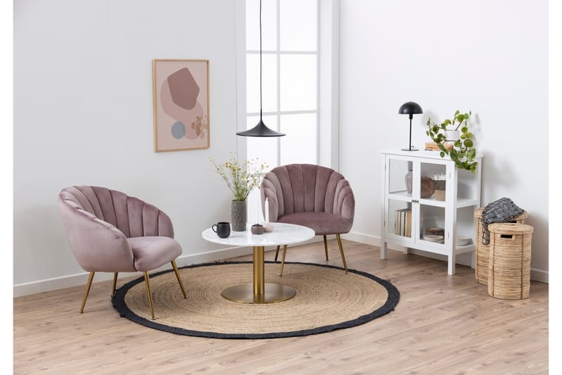 Palisades Sofabord 80 cm Rund - Hvid - Møbler - Bord - Sofabord & salongbord